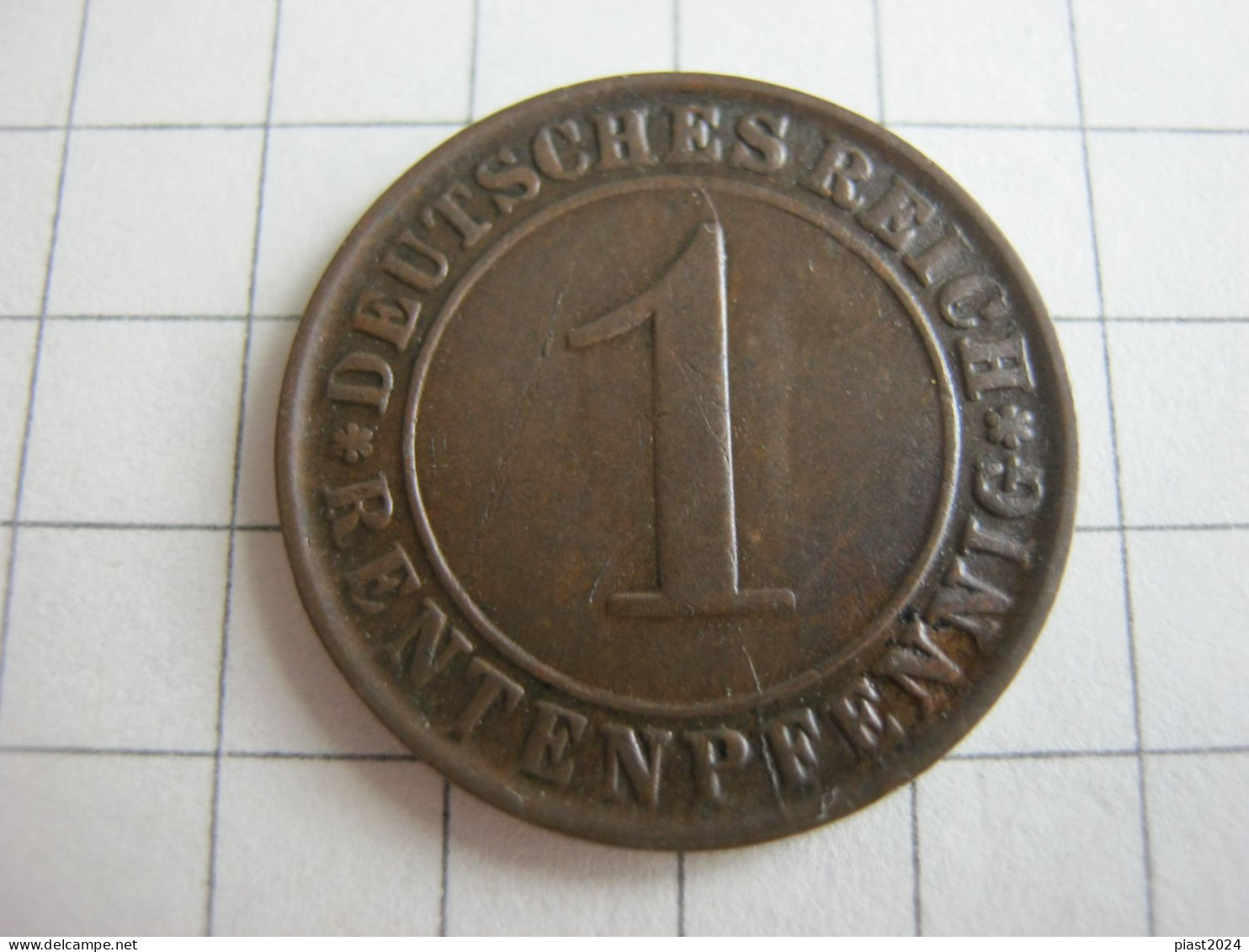 Germany 1 Rentenpfennig 1924 D - 1 Rentenpfennig & 1 Reichspfennig