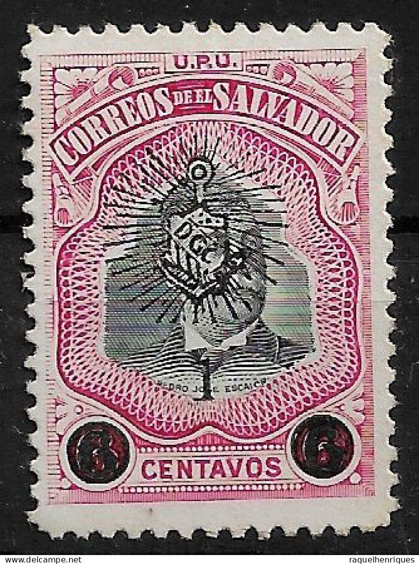 EL SALVADOR STAMP 1907 Pr. Pedro José Escalón Stamps Of 1906 Overprinted M NG (NP#100-P13-L6) - El Salvador