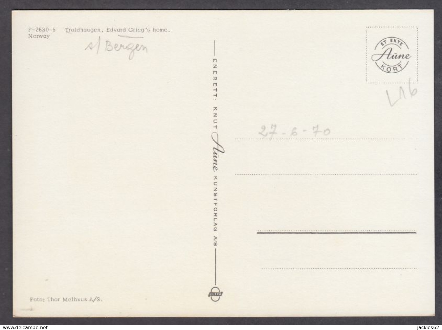 126967/ BERGEN, Troldhaugen, Edvard Grieg's Home - Norway