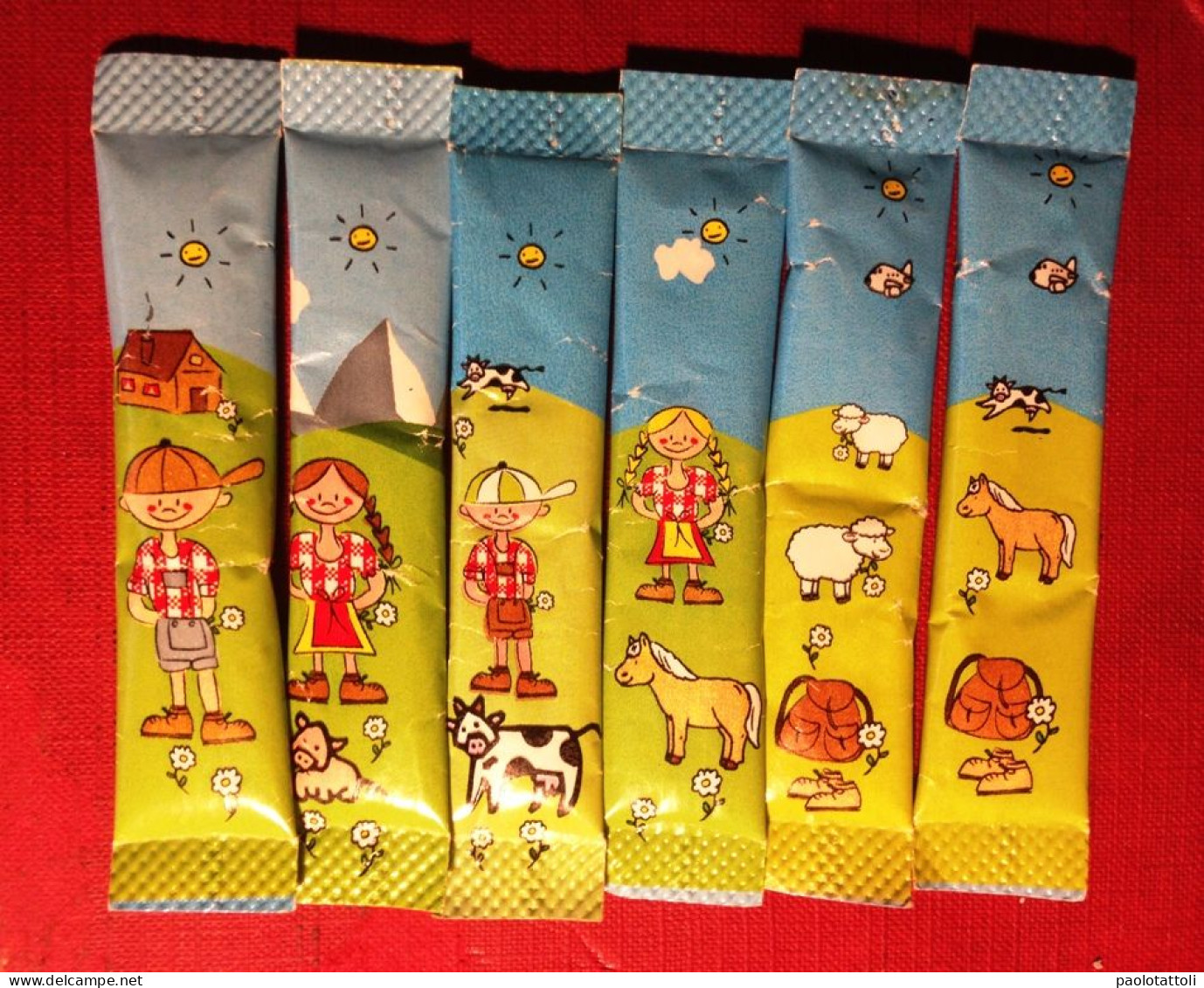 Sugar Tube, Full- Viropa. NN 1,2,2,8,9, 9 Of The Serie. Lot Of Six Bags. - Sucres