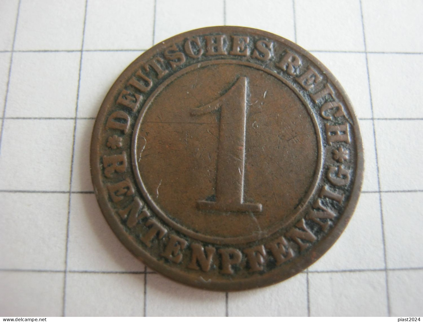 Germany 1 Rentenpfennig 1924 F - 1 Rentenpfennig & 1 Reichspfennig