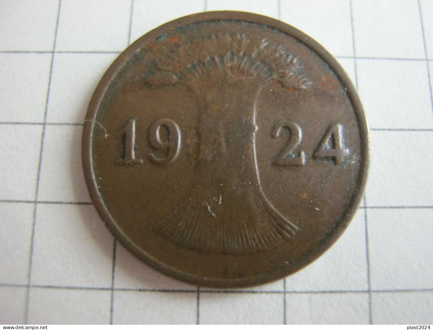 Germany 1 Rentenpfennig 1924 F - 1 Rentenpfennig & 1 Reichspfennig
