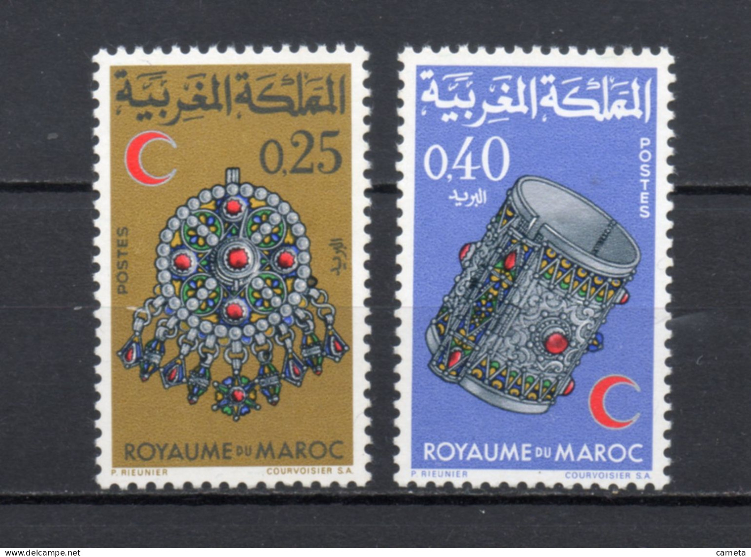 MAROC N°  557 + 558     NEUFS SANS CHARNIERE  COTE 3.00€     CROISSANT ROUGE - Maroc (1956-...)