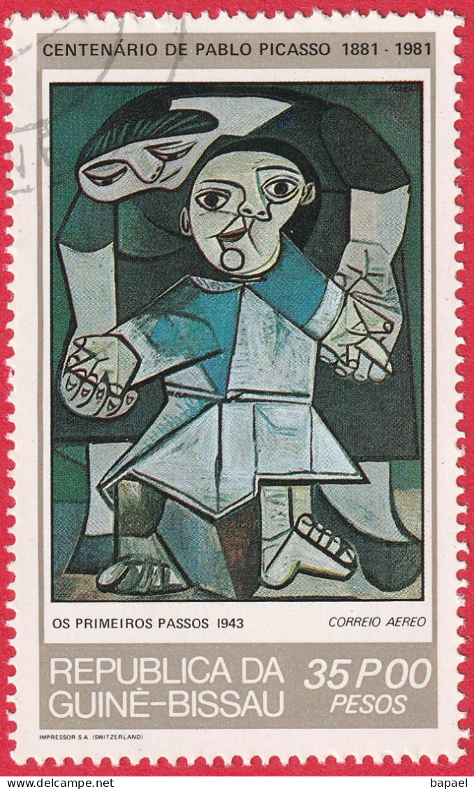 N° Yvert & Tellier 68 - Guinée-Bissau (Poste Aérienne) (1981) (Oblitéré) - Pablo Picasso ''Les Premiers Pas'' - Guinea-Bissau