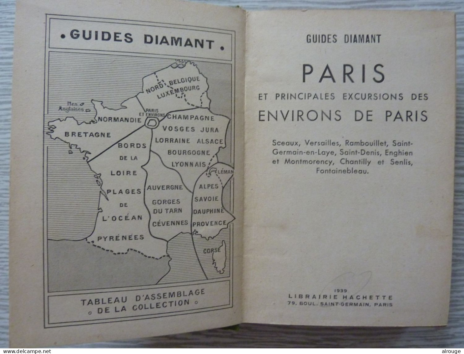Guides Diamant Paris Et Environs De Paris, 1939 - Tourism