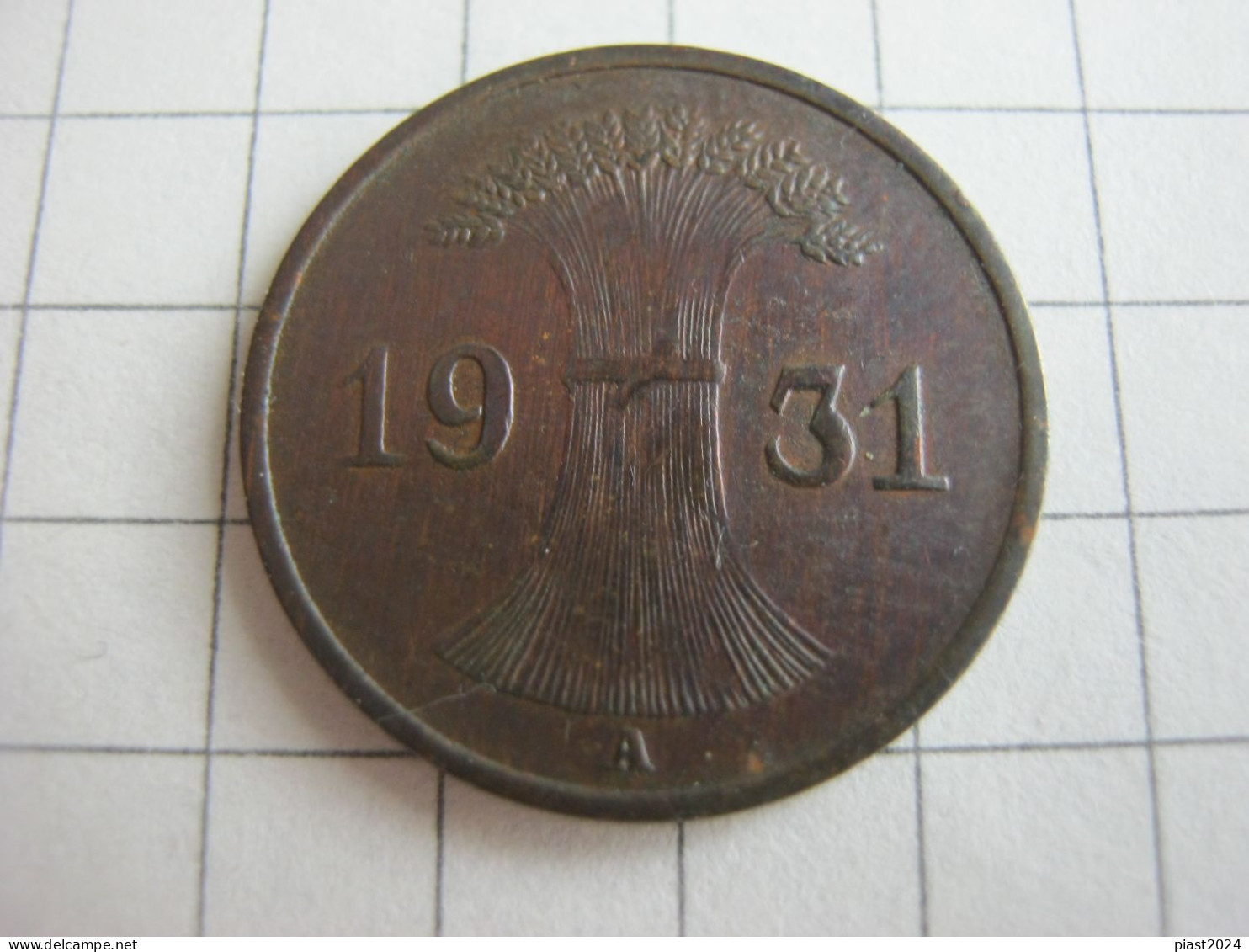 Germany 1 Reichspfennig 1931 A - 1 Renten- & 1 Reichspfennig