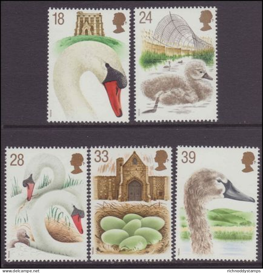 1993 Swans. Abbotsbury Swan Swannery Unmounted Mint. - Unused Stamps