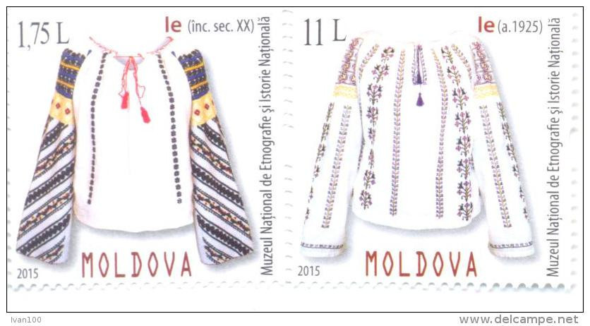 2015. Moldova, Women Clothes, Blouses, 2v, Mint/** - Moldawien (Moldau)