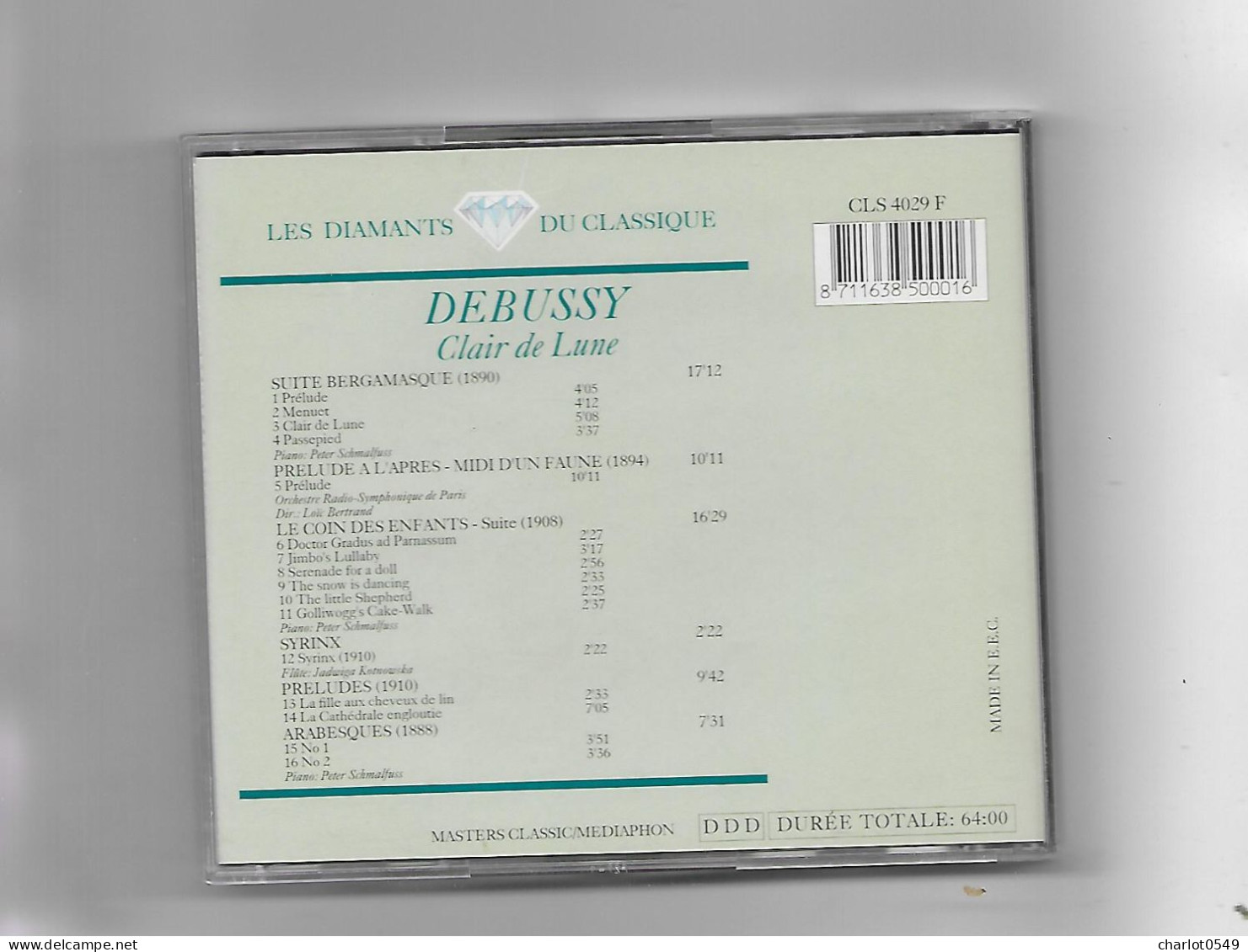 16 Titres Debussy - Autres & Non Classés