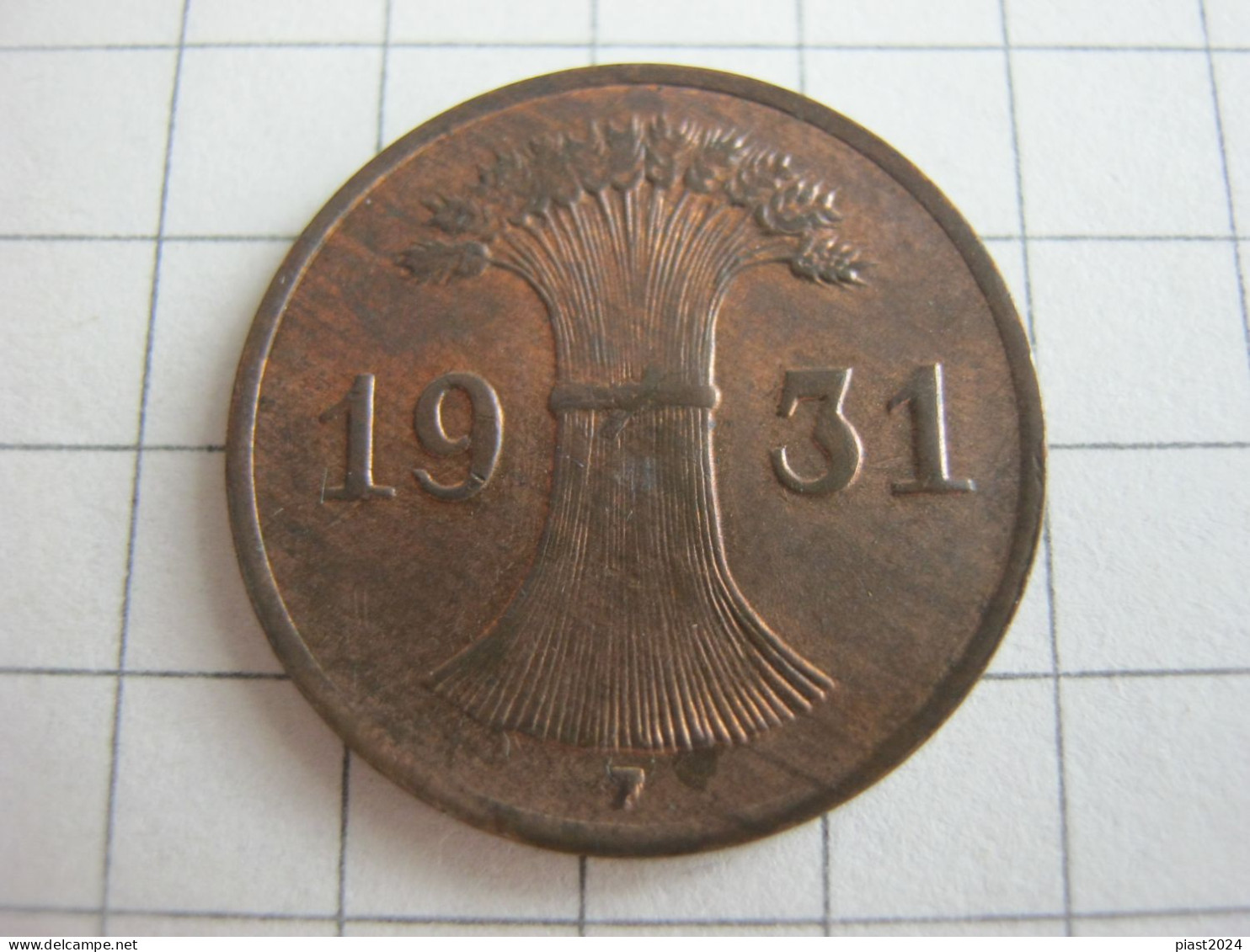 Germany 1 Reichspfennig 1931 F - 1 Rentenpfennig & 1 Reichspfennig