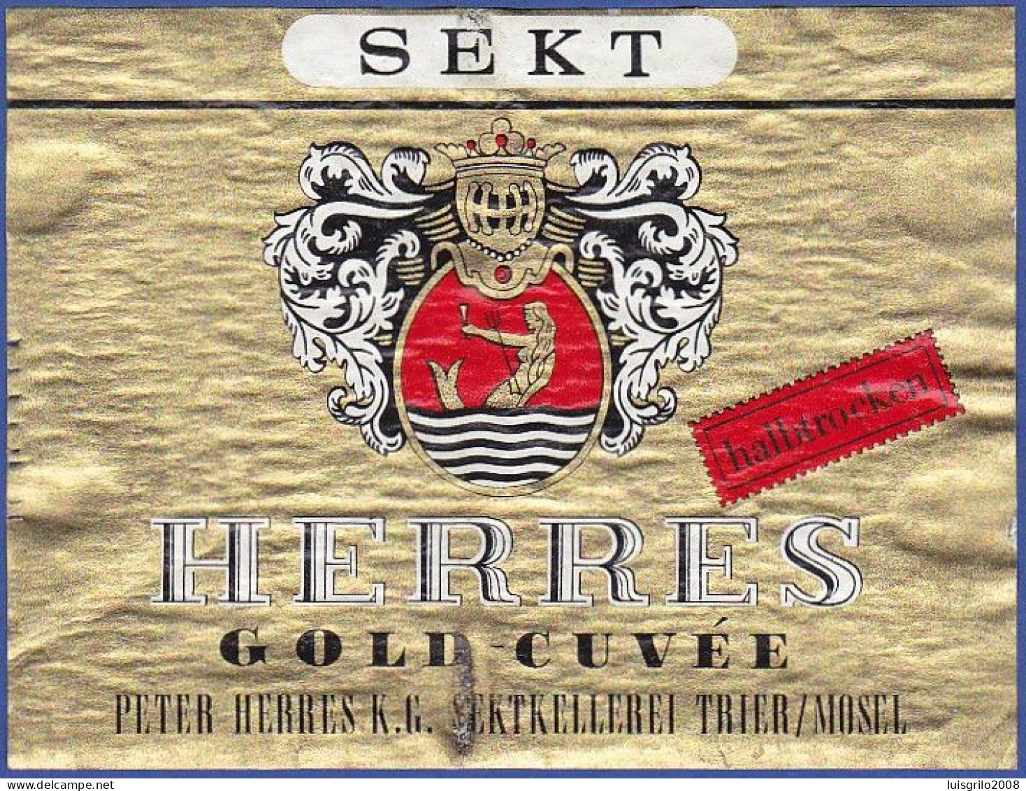 Germany - Sekt HERRES Gold Cuvée -|- Peter Herres. Mosel - Alcohols & Spirits