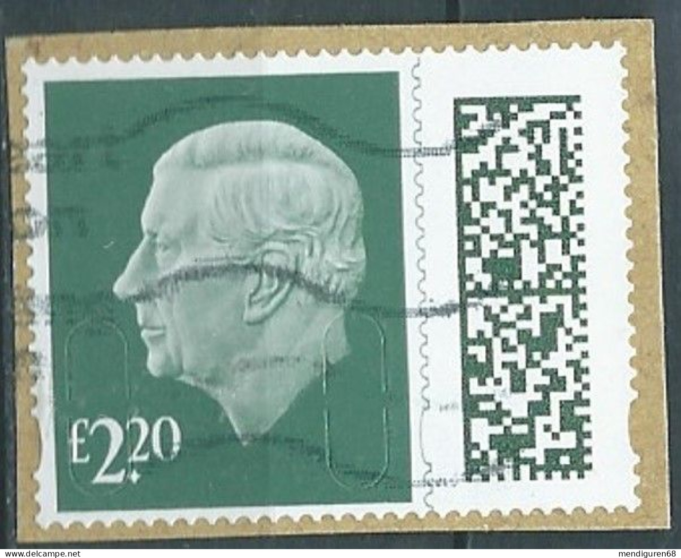 GROSSBRITANNIEN GRANDE BRETAGNE GB 2023 KING CHARLES III  £2.20 USED ON PAPER SG V5025 YT 5562 MI 5171 SN KC5 - Used Stamps