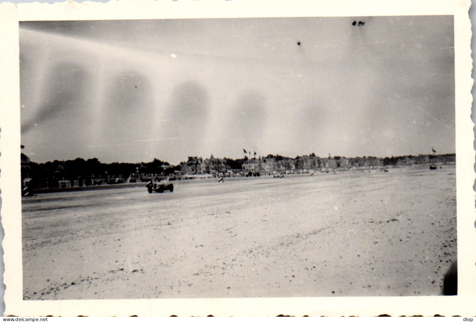 Photographie Photo Vintage Snapshot Amateur La Baule  Double Exposition Expo  - Automobile