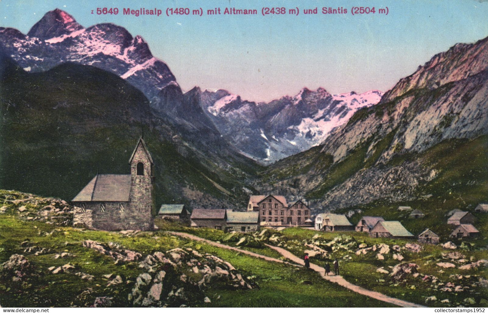 APPENZELL, MEGLISALP, MOUNTAIN, CHURCH, ARCHITECTURE, SANTIS, ALTMANN, SWITZERLAND, POSTCARD - Appenzell