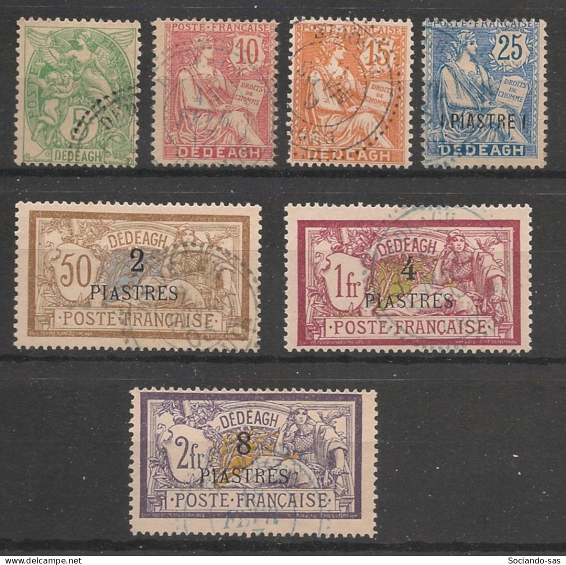 DEDEAGH - 1902-11 - N°YT. 10 à 16 - Série Complète - Oblitéré / Used - Used Stamps