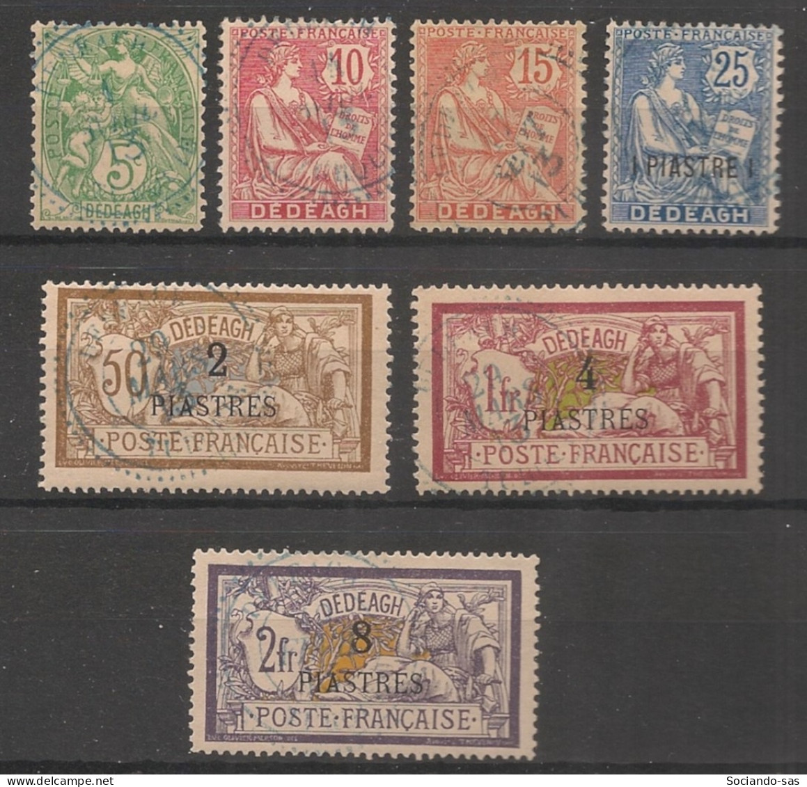 DEDEAGH - 1902-11 - N°YT. 10 à 16 - Série Complète - Oblitéré / Used - Oblitérés