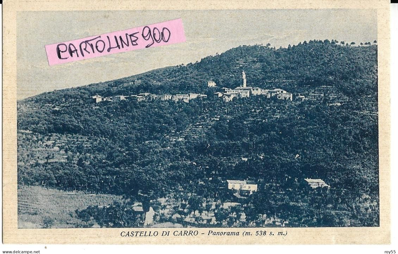 Liguria-la Spezia- Castello Frazione Di Carro Panorama Frazione Castello Di Carro Anni 30 (f.piccolo/v.retro) - Andere & Zonder Classificatie
