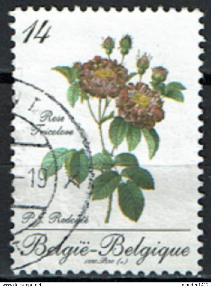 België 1990 OBP 2370 - Y&T 2370 - Belgica90, Roos, Rose Tricolore, Roses De Redouté - Bonne Valeur - Gebruikt