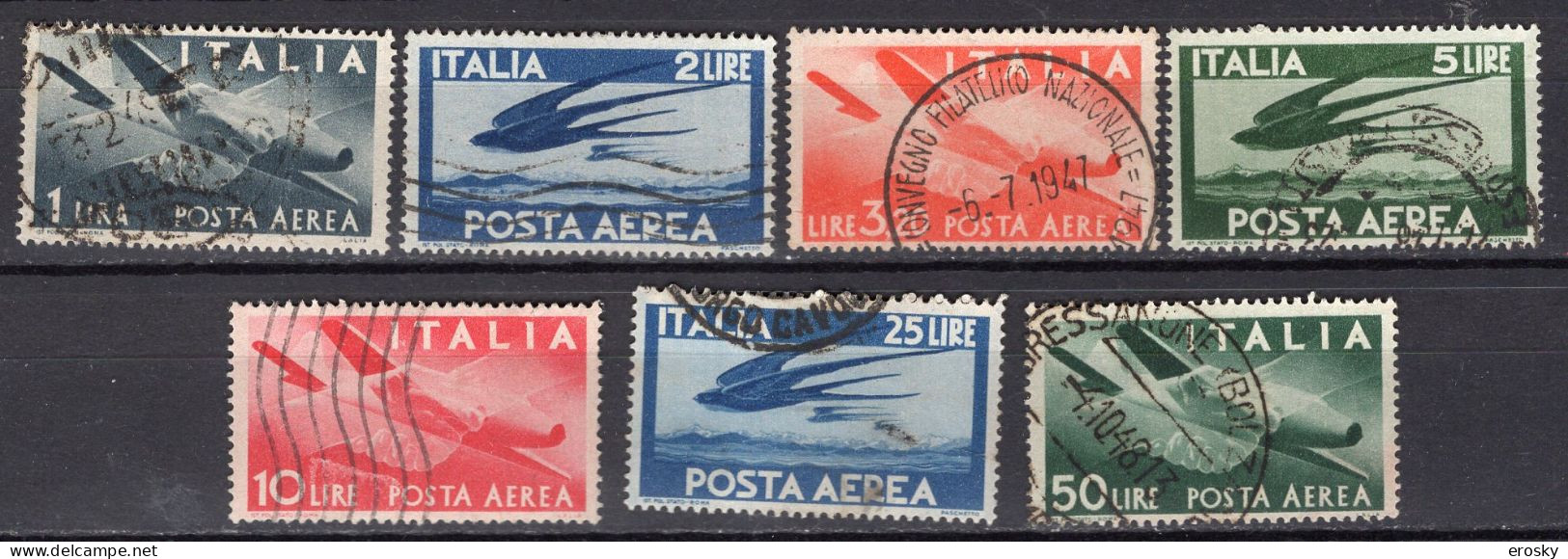 Y6063 - ITALIA AEREA Ss N°126/32 - ITALIE AERIENNE Yv N°113/18+120 - Luchtpost