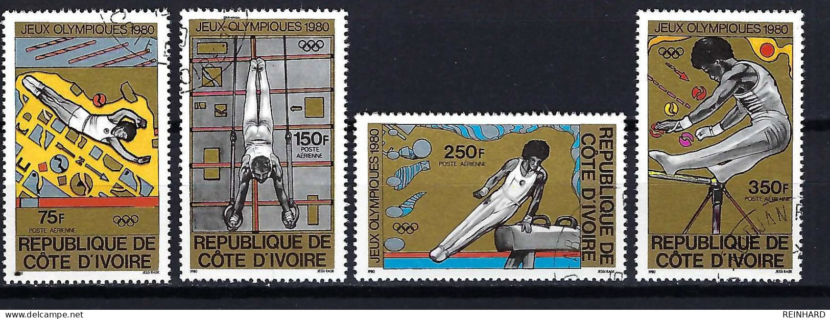 ELFENBEINKÜSTE Komplettsatz Mi-Nr. 649 - 652 Olympische Spiele 1980 Gestempelt - Siehe Bild - Ivoorkust (1960-...)