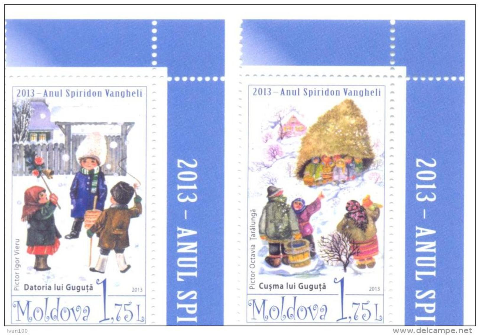 2013. Moldova, Year Of S. Vangheli, Children Writer, 2v, Mint/** - Moldova