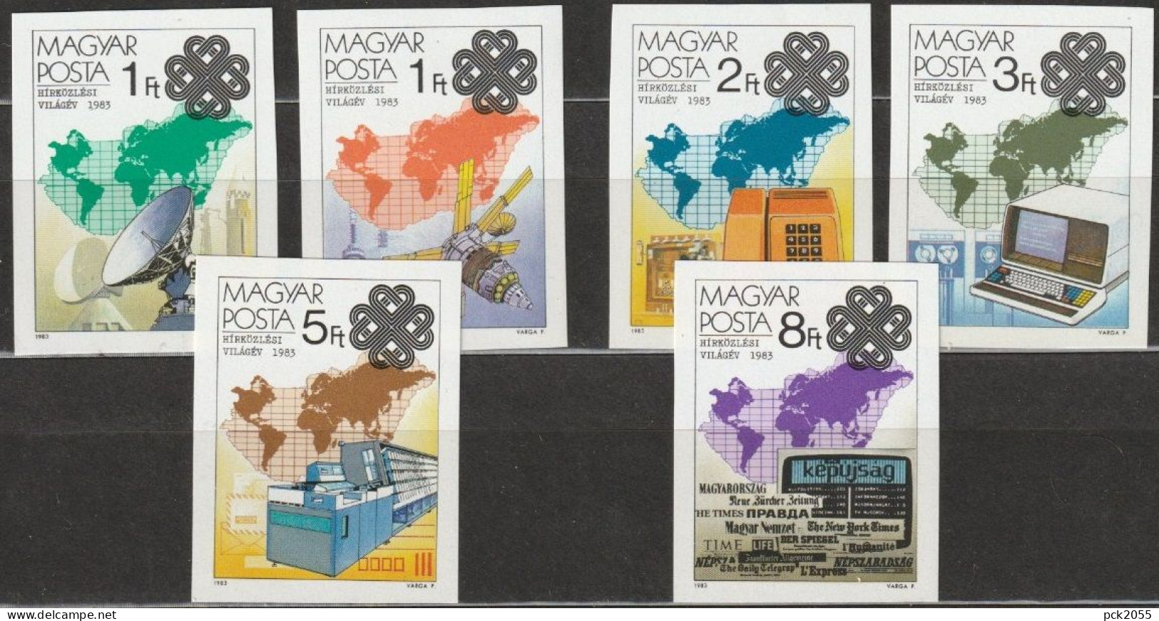 Ungarn 1983 M-iNr. 3636B - 3641B ** Postfrisch Weltkommunikationsjahr ( 862 ) - Unused Stamps