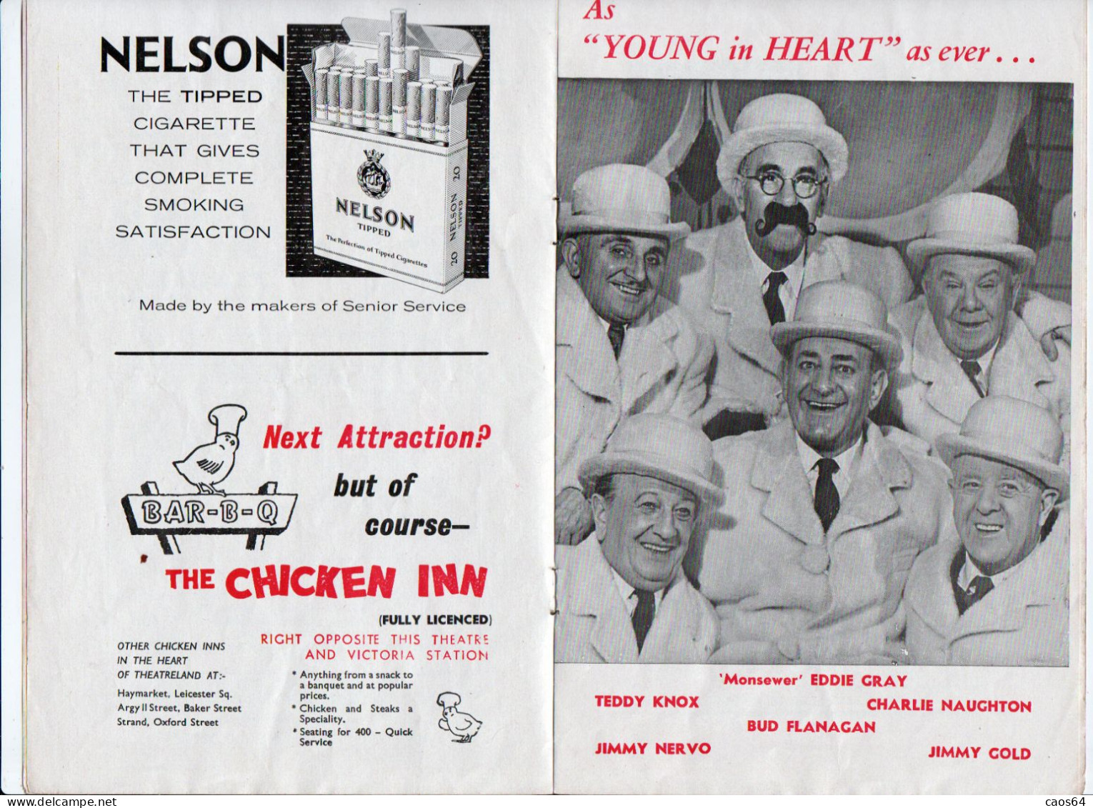 Brochure Victoria Palace Young In Heart Programme One Shilling 1960 - Programs