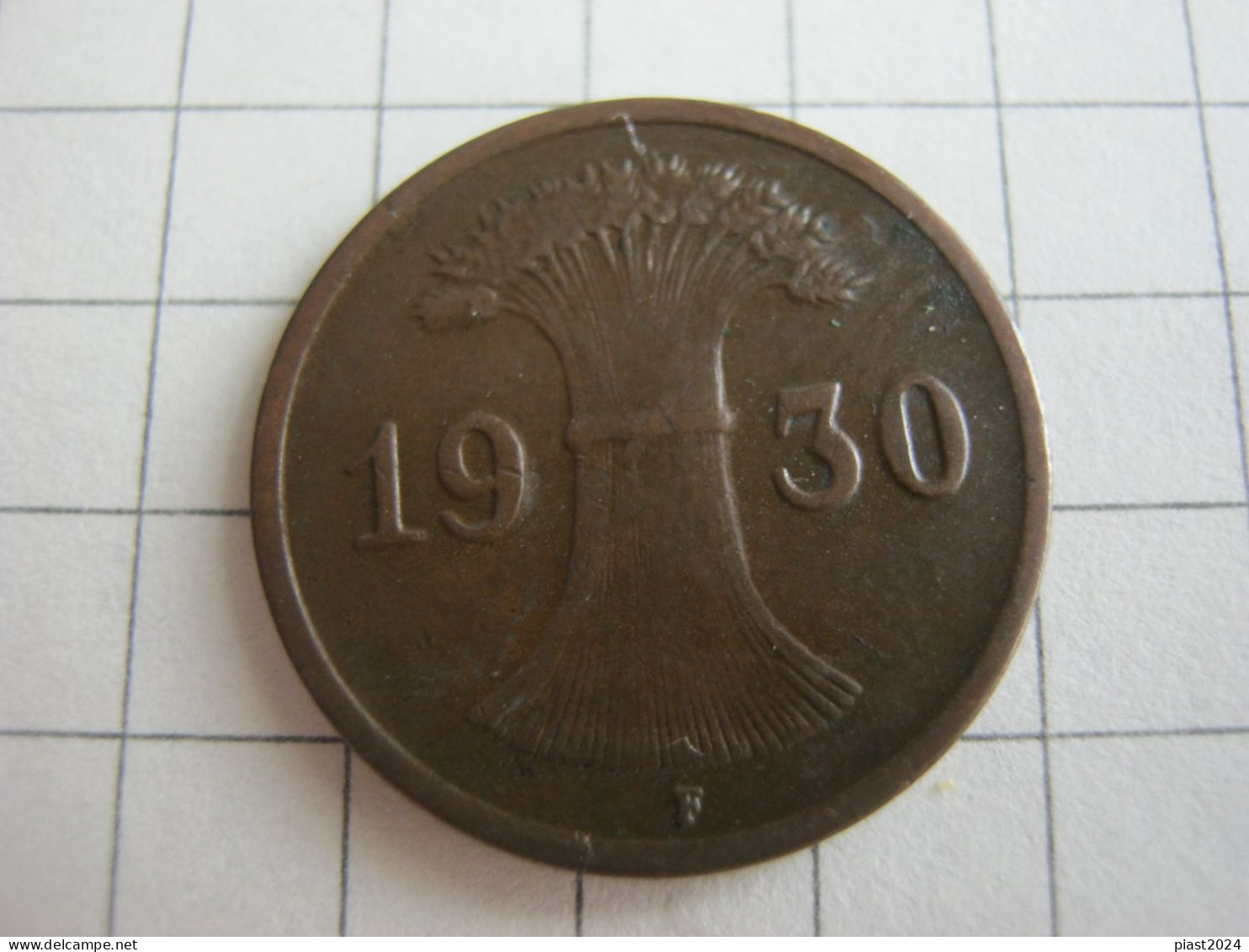 Germany 1 Reichspfennig 1930 F - 1 Renten- & 1 Reichspfennig