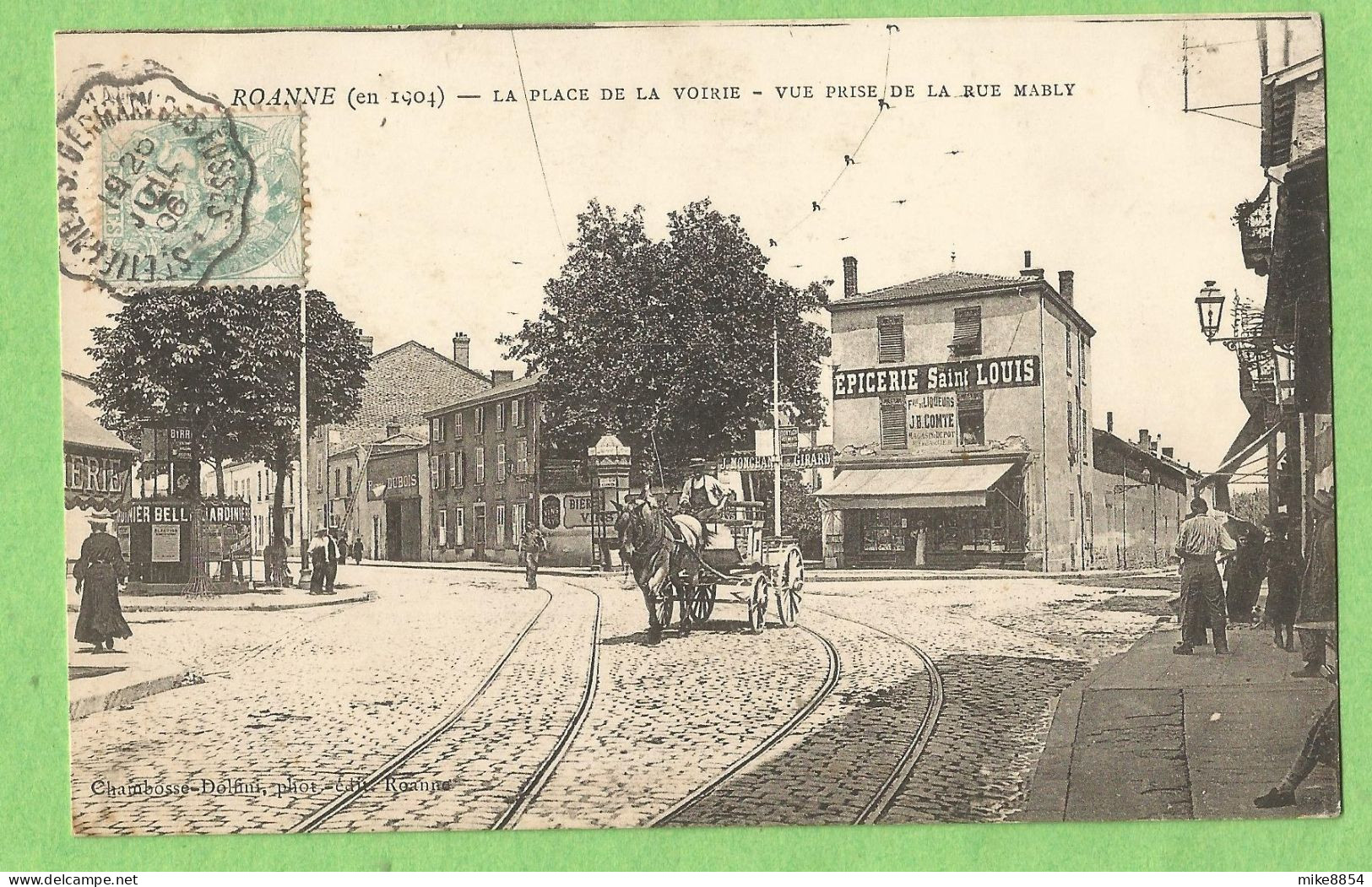 HA0004  CPA  ROANNE En 1904  (Loire)  La Place De La Voirie  -  Vue Prise De La Rue Mably - EPICERIE Saint LOUIS ..... - Roanne