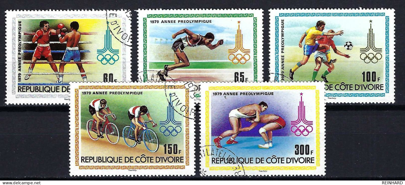 ELFENBEINKÜSTE Komplettsatz Mi-Nr. 614 - 618 Olympische Spiele Gestempelt - Siehe Bild - Costa De Marfil (1960-...)