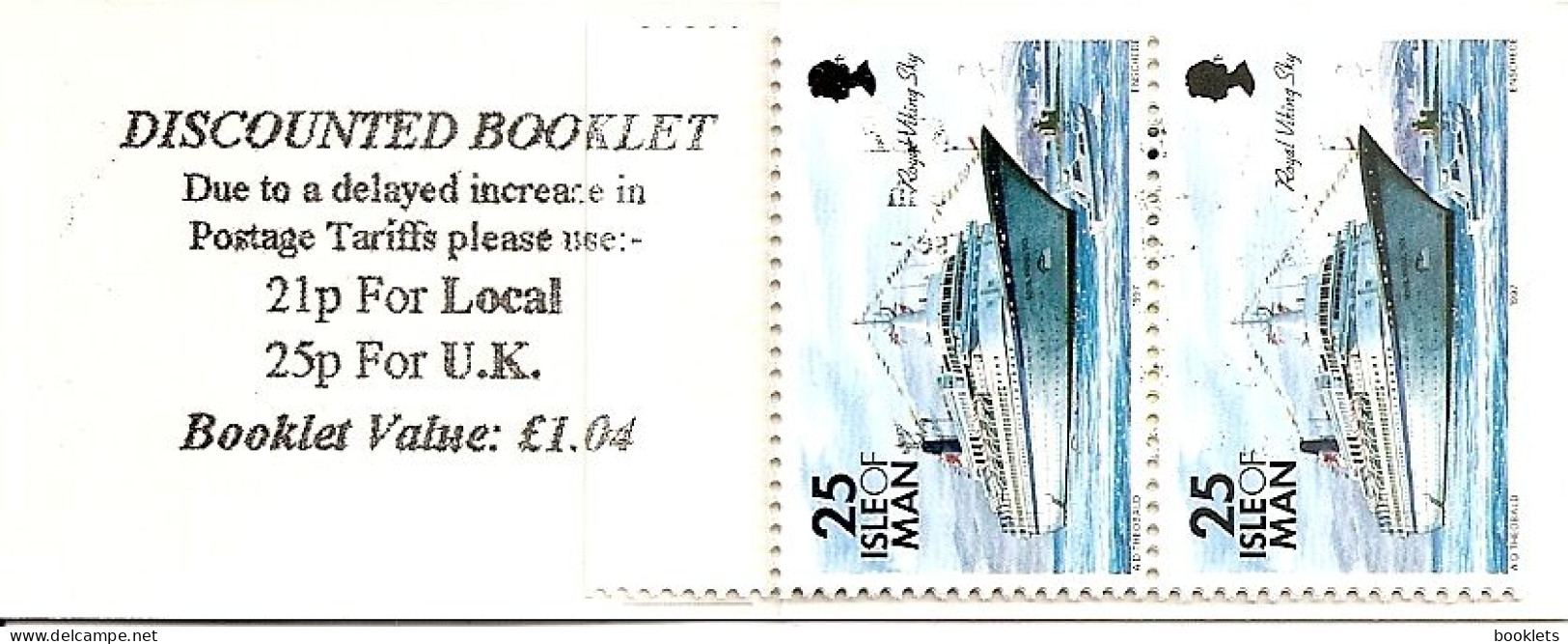 MAN, ISLE OF, 1997, Booklet 45a, Ships, £ 1.04, Imprint - Man (Ile De)