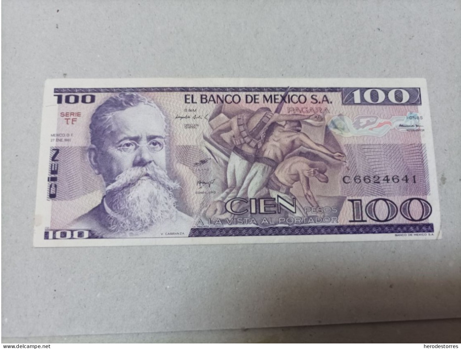 Billete De Mexico De 100 Pesos, Año 1981 - Mexico