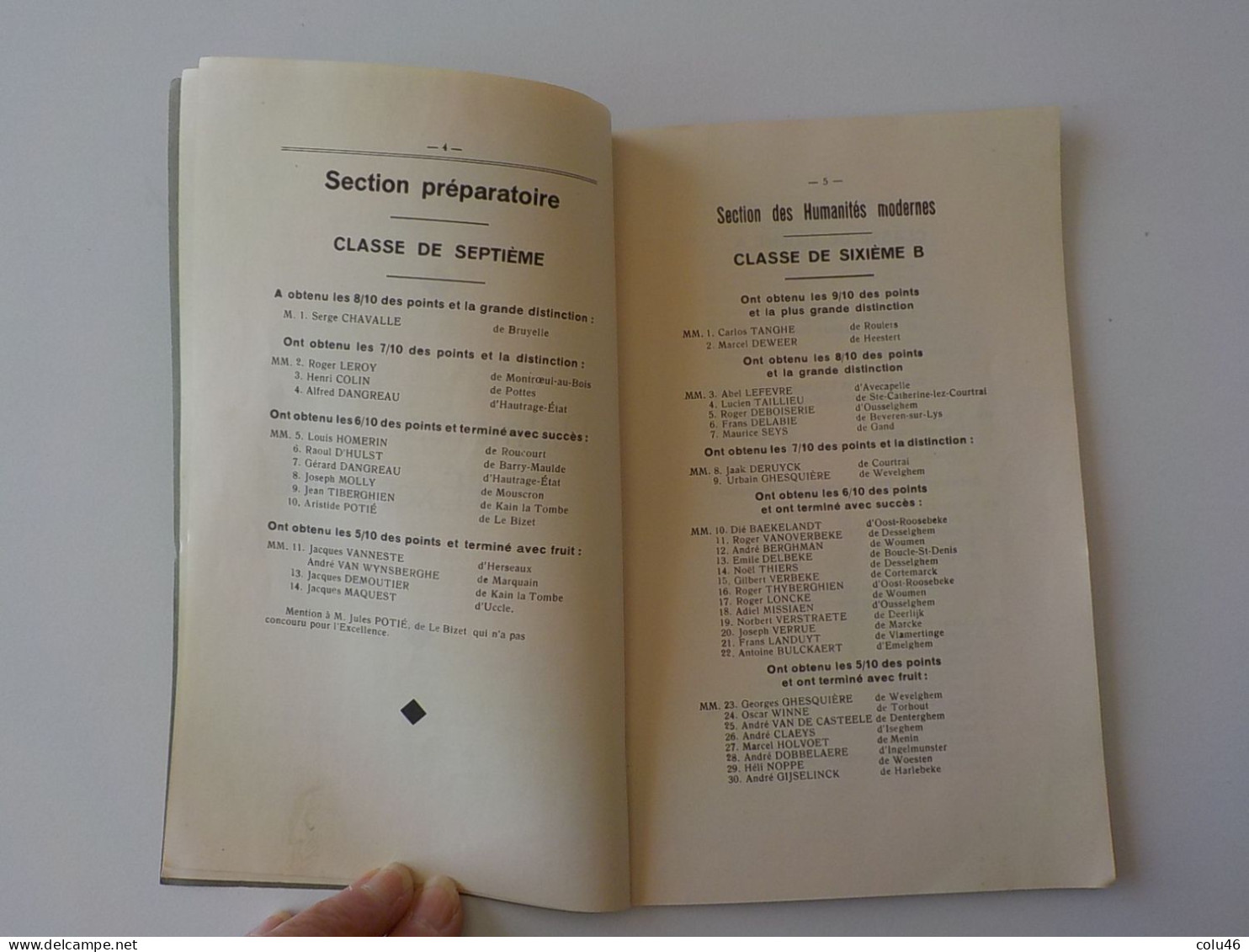1939 Tournai Kain Fascicule Distribution Solennelle Des Prix Collège Episcopal De La Tombe MonseigneurEvêque De Tournai - Tournai
