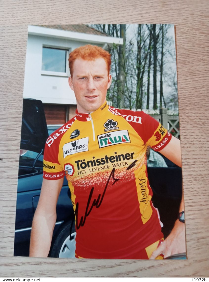 Signé Photo Originale Cyclisme Cycling Ciclismo Ciclista Wielrennen Radfahren WUYTS PETER (Tönissteiner-Saxon 1996) - Cyclisme