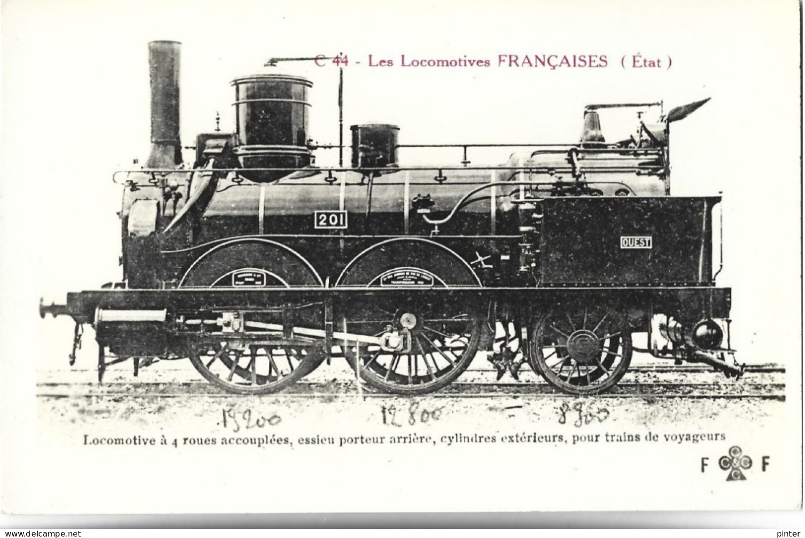 TRAIN - LES LOCOMOTIVES FRANCAISES (Etat) - Locomotive à 4 Roues Accouplées - Treni