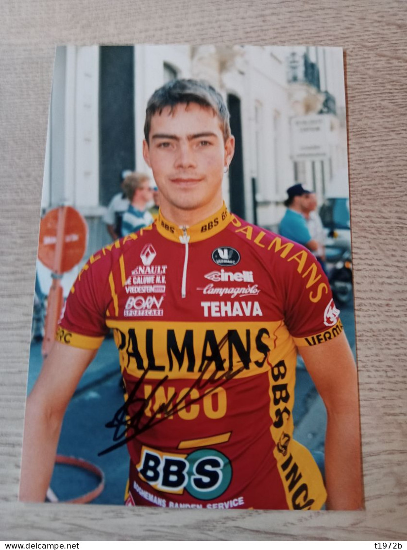 Signé Photo Originale Cyclisme Cycling Ciclismo Ciclista Wielrennen Radfahren VANDERAERDEN GERT (Palmans-Inco 1996) - Ciclismo