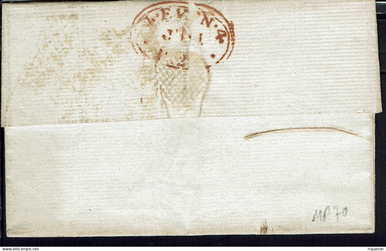 Grande-Bretagne. Marque Linéaire, Lettre Pour Cavendisch. Taxe Manuscrite 2 C. Pas De Texte. B/TB. - Marcophilie