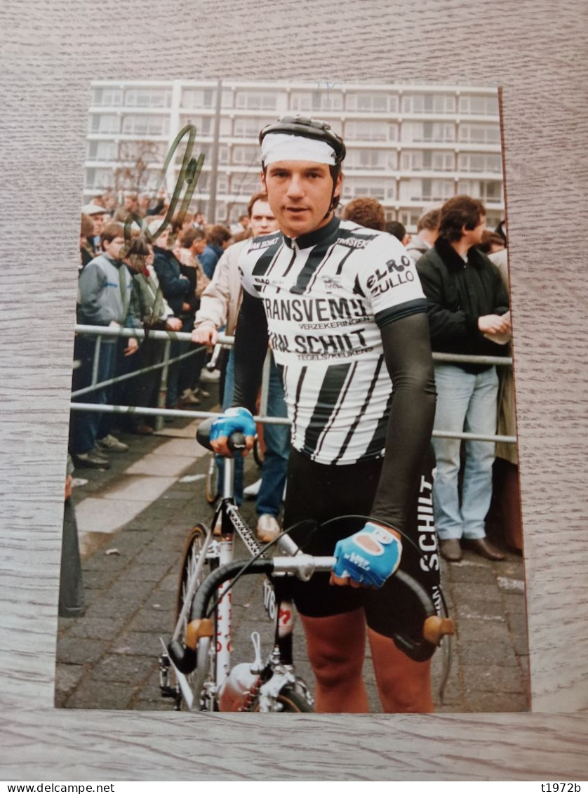 Signé Photo Originale Cyclisme Cycling Ciclismo Ciclista Wielrennen Radfahren NEVELS LEON (Transvemij-Van Schilt 1986)) - Cycling