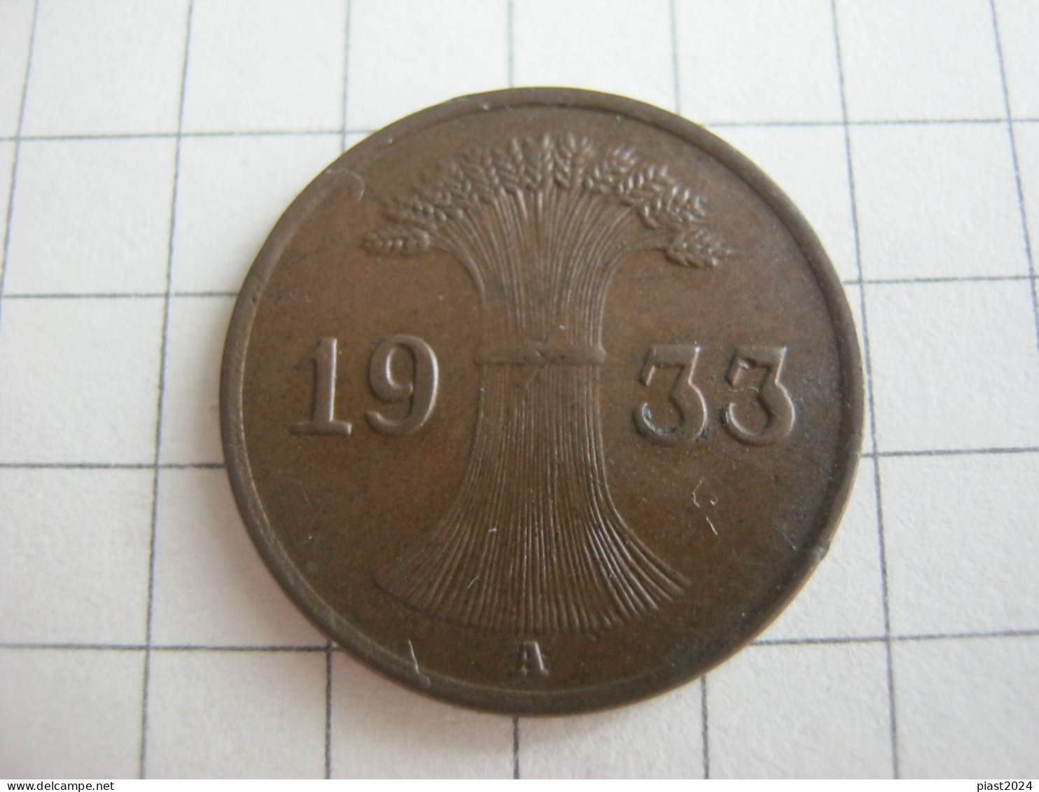 Germany 1 Reichspfennig 1933 A - 1 Rentenpfennig & 1 Reichspfennig
