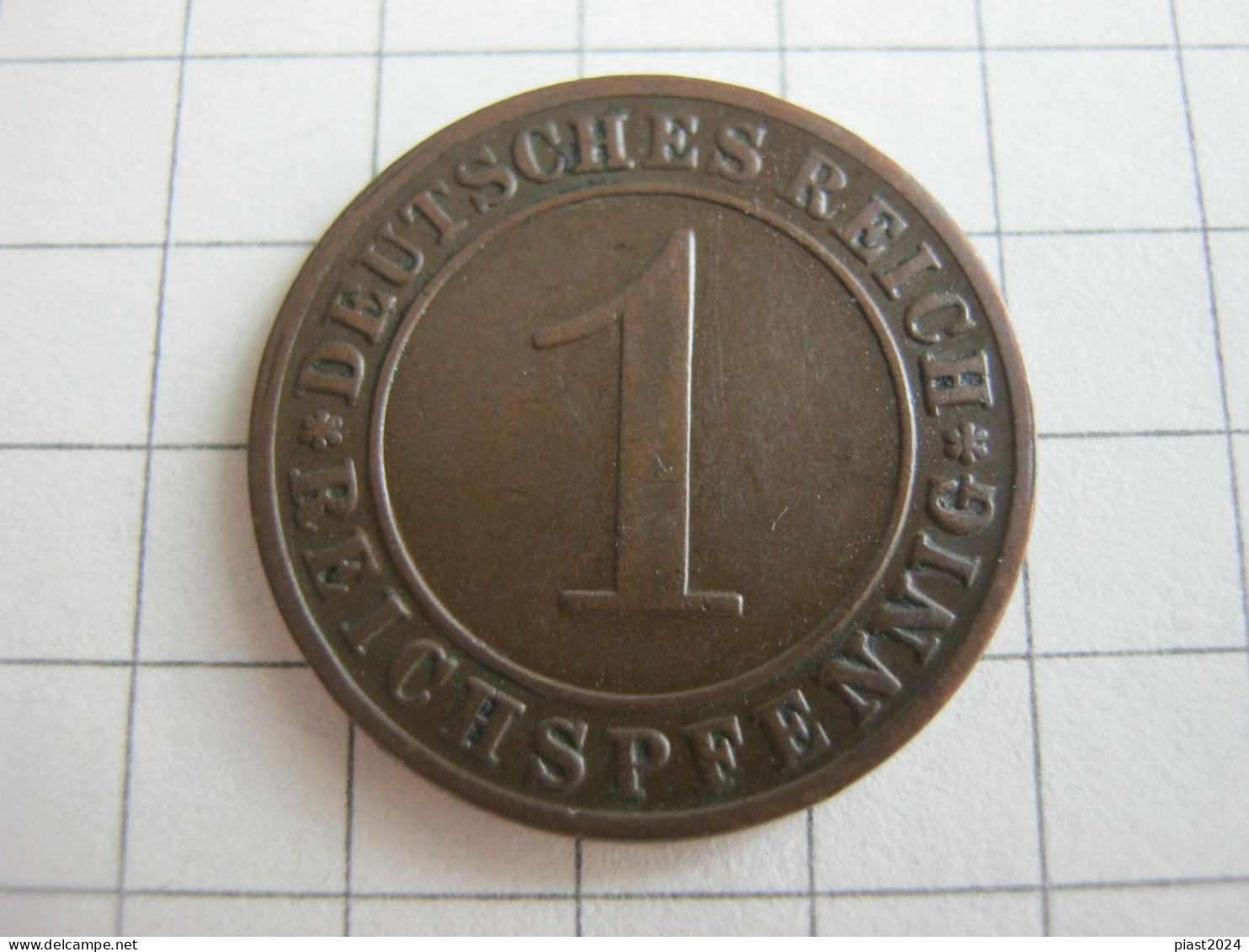Germany 1 Reichspfennig 1929 G - 1 Renten- & 1 Reichspfennig