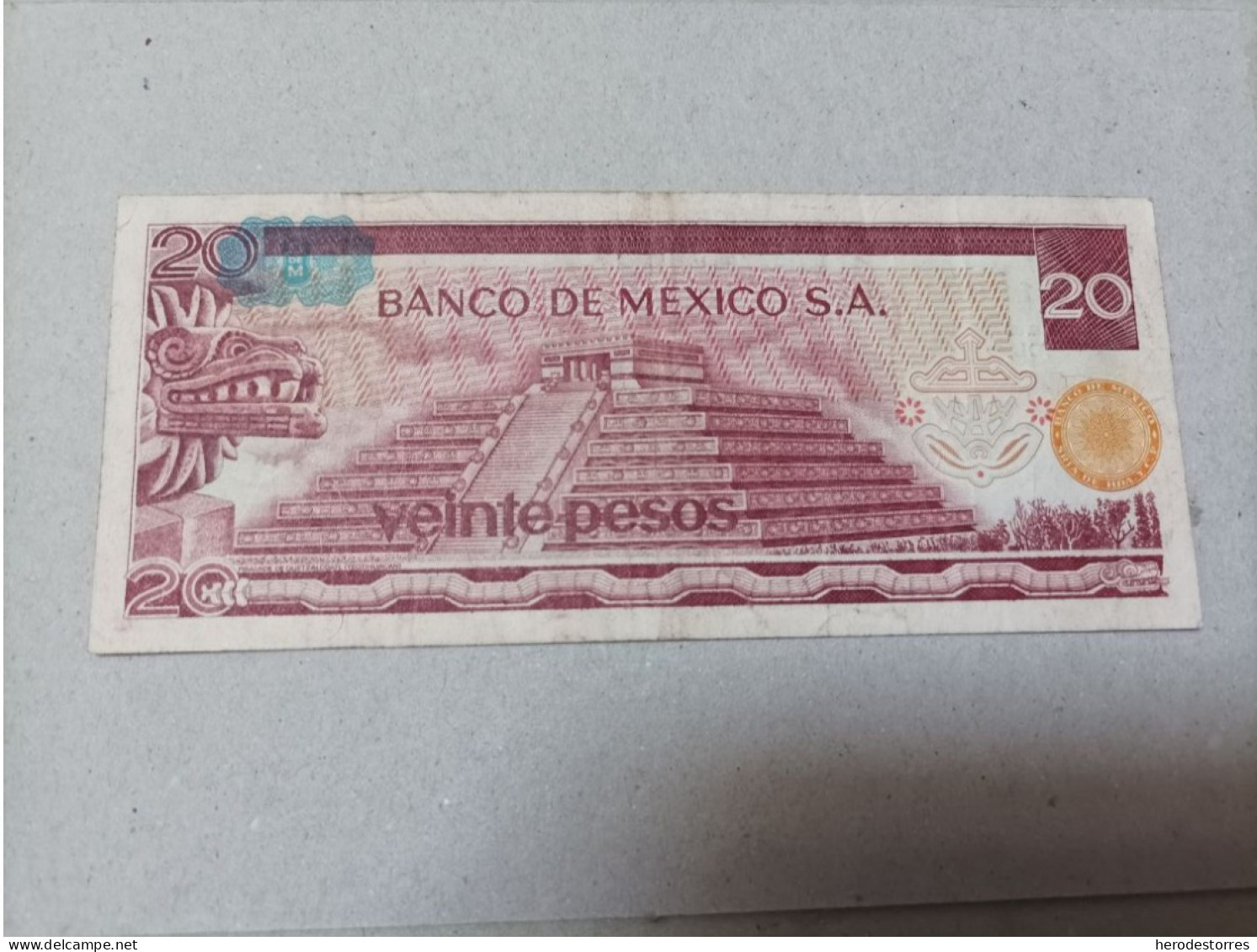 Billete De Mexico De 20 Pesos, Año 1977 - Messico