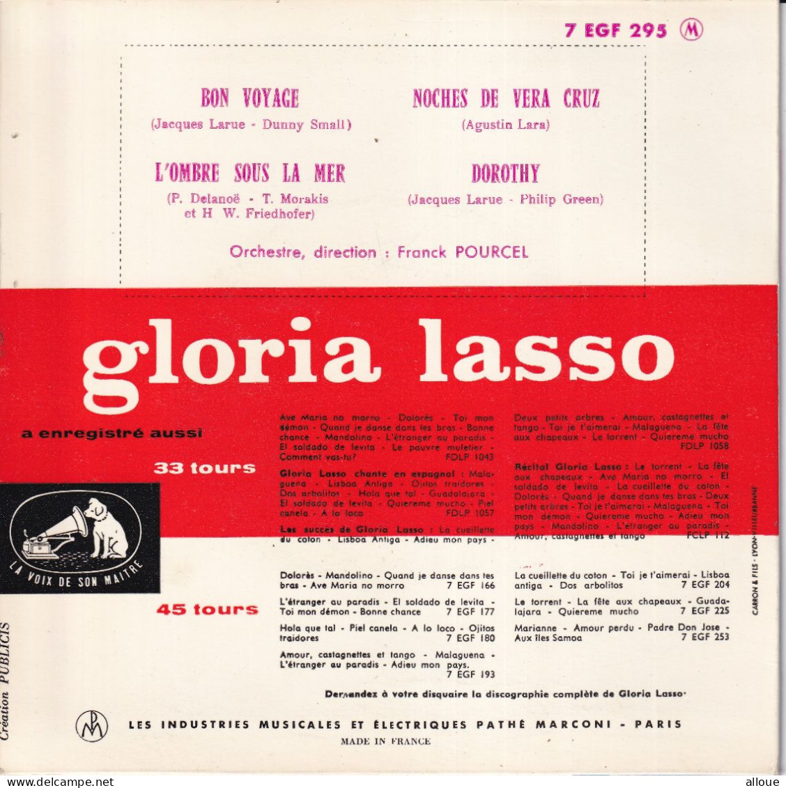 GLORIA LASSO - FR EP - BON VOYAGE  + 3 - Other - French Music
