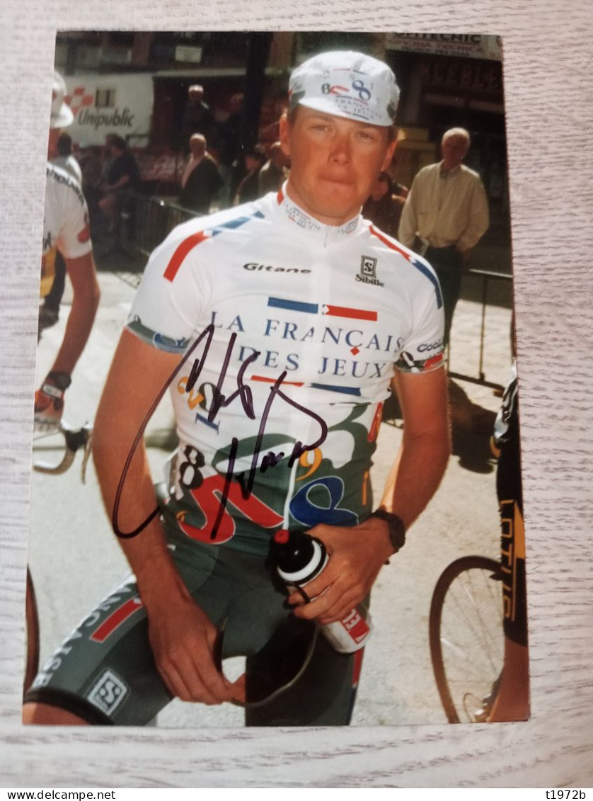 Signé Photo Originale Cyclisme Cycling Ciclismo Ciclista Wielrennen Radfahren HORNER CHRIS (La Française Des Jeux 1997) - Cycling