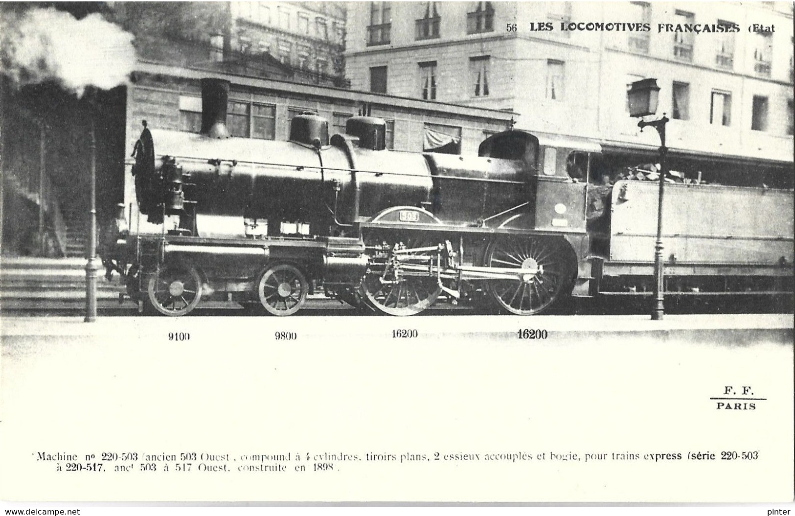 TRAIN - LES LOCOMOTIVES FRANCAISES (Etat) - Machine N° 220-503 - Trenes