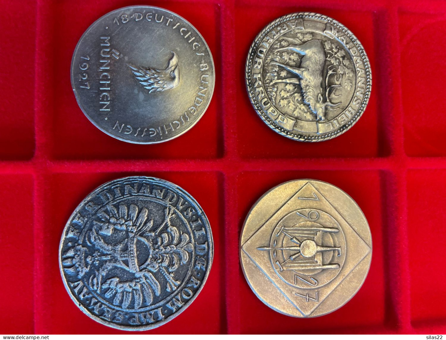 4 X Older Silver Medals Germany - Collections