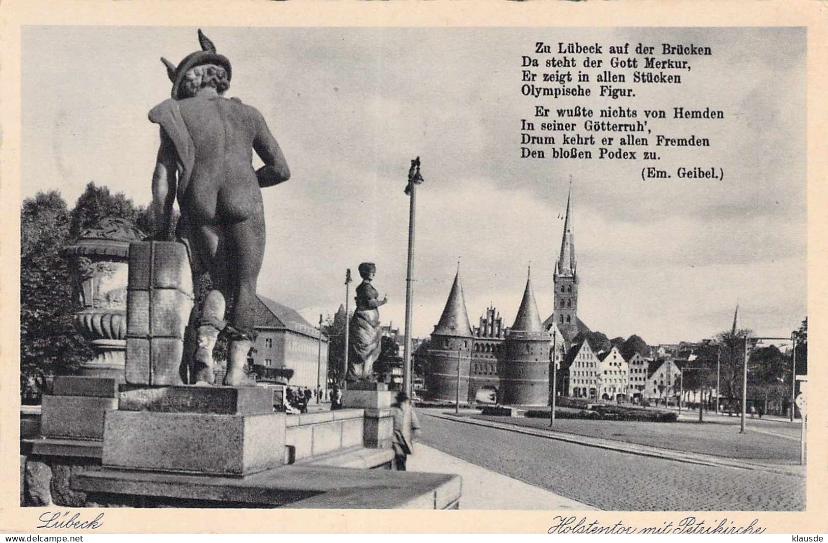 Lübeck - Holstentor Mit Petrikirche Gel.1939 - Lübeck