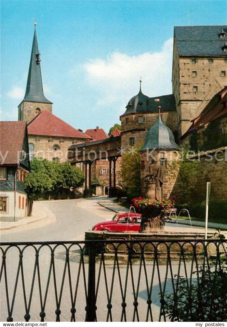 73214590 Thurnau Marktplatz Brunnen Stadtmauer Kirchturm Thurnau - Sonstige & Ohne Zuordnung