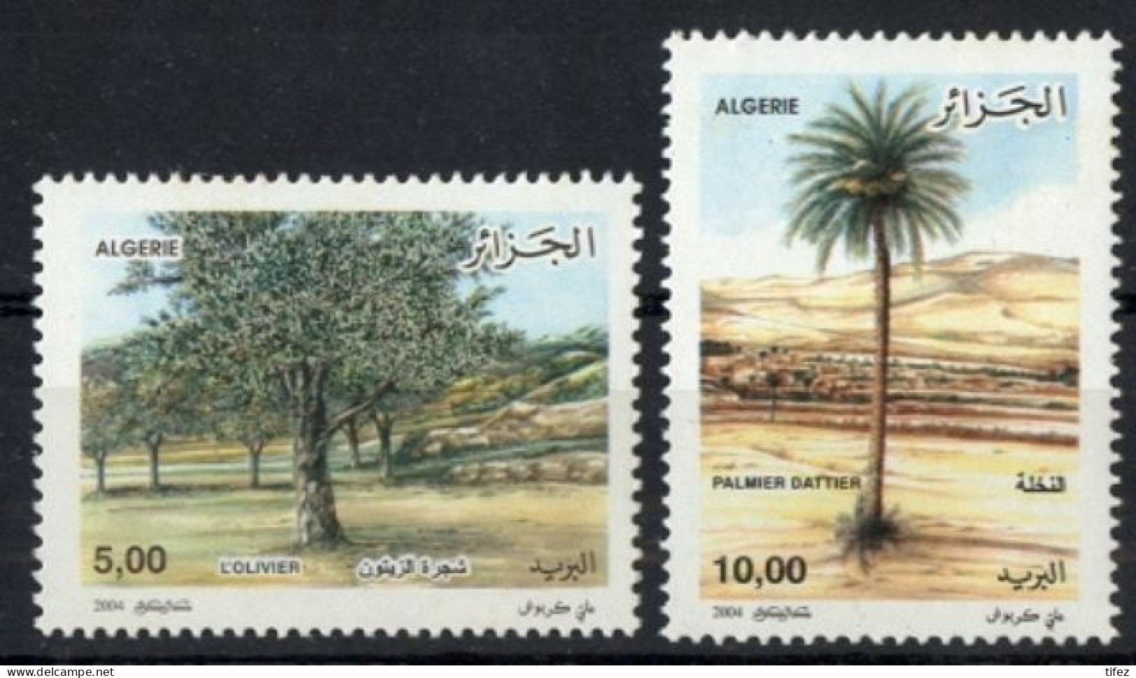 Année 2004-N°1362/1363 Neufs**MNH : Journée Internationale De L' Arbre  (Olivier - Palmier Dattier) - Algerien (1962-...)