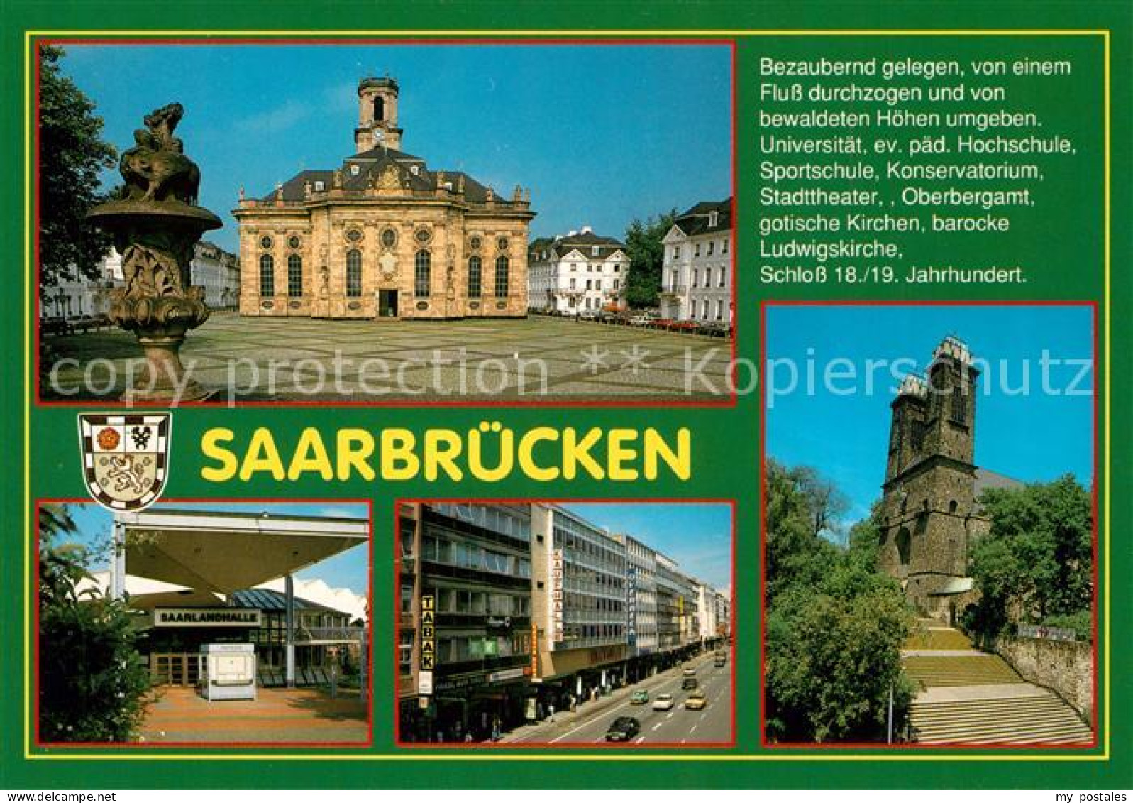 73214455 Saarbruecken Ludwigskirche Saarlandhalle Innenstadt Kirche Saarbruecken - Saarbruecken