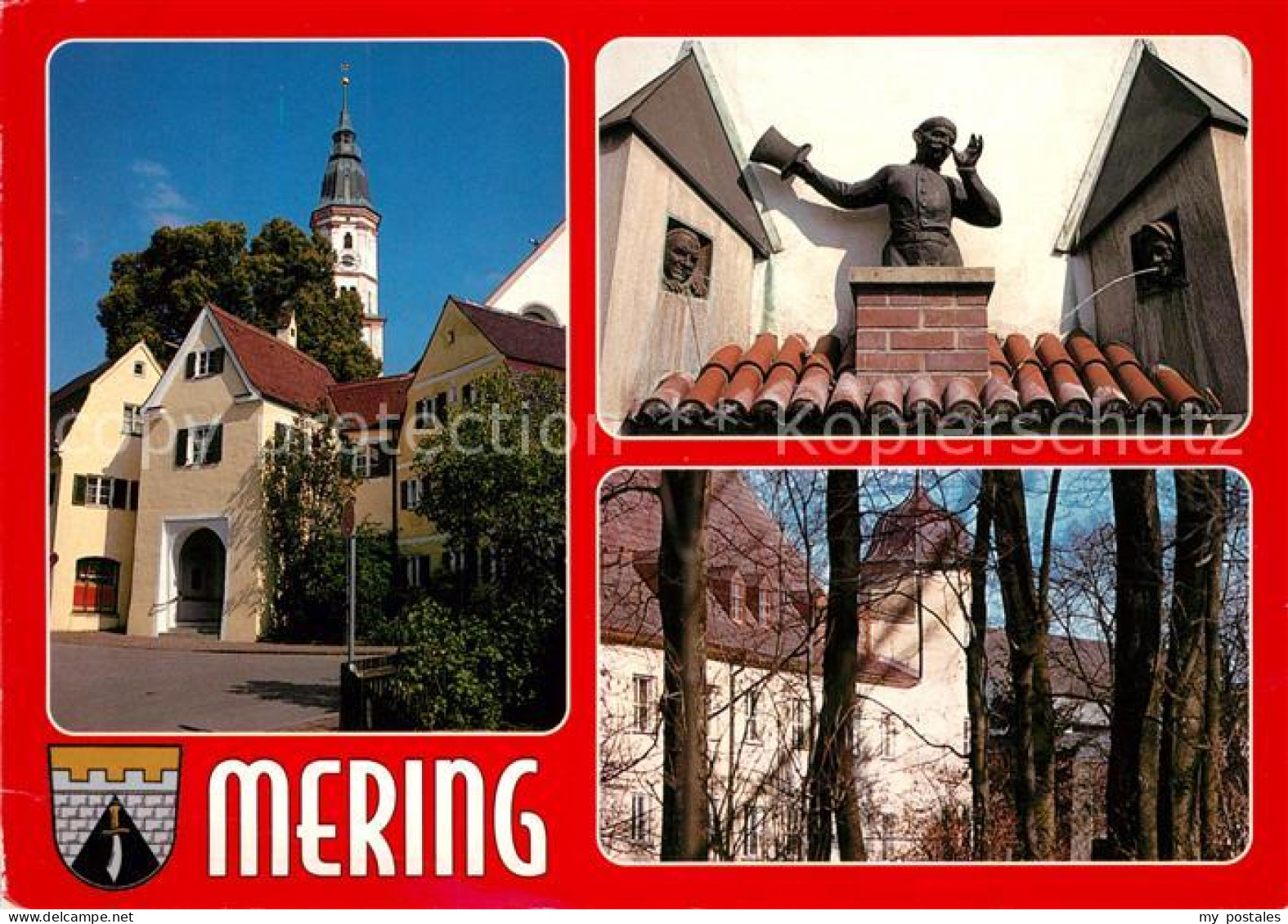 73214445 Mering Wehranlage St Michael Mit Kirchbogen Skulptur Mering - Sonstige & Ohne Zuordnung